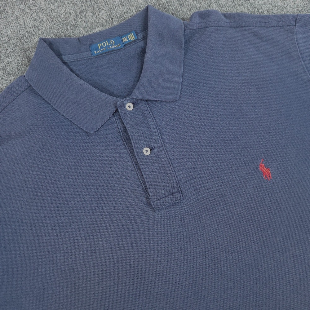 Polo Ralph Lauren Men's Polo Shirt Navy Blue 2XLT Tall 100% Cotton Pony Logo